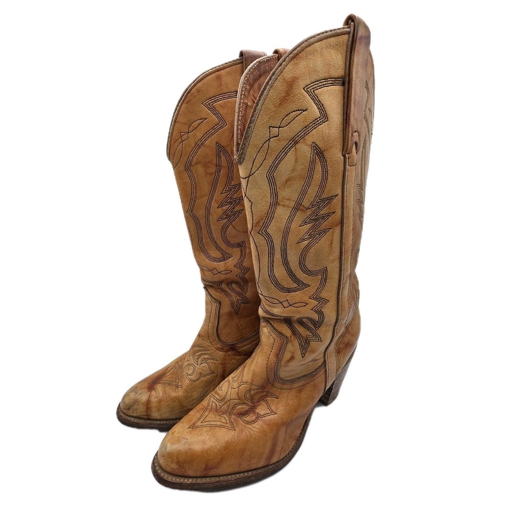 Miss Capezio Cowboy Boots Women's 8 USA Vintage Embroidered Western Heeled